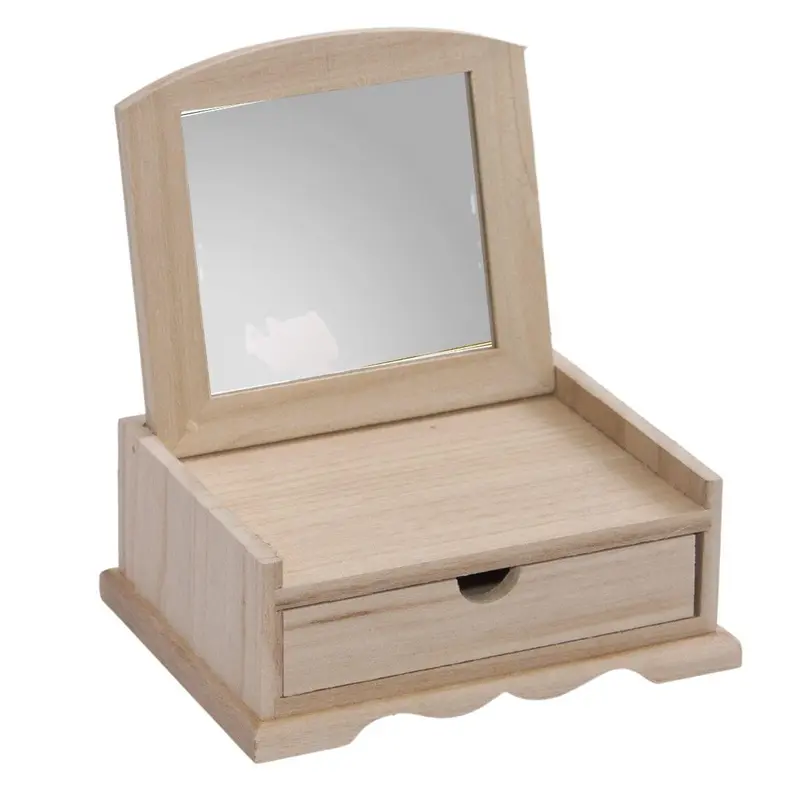 Portagioie in legno con specchio 18X15