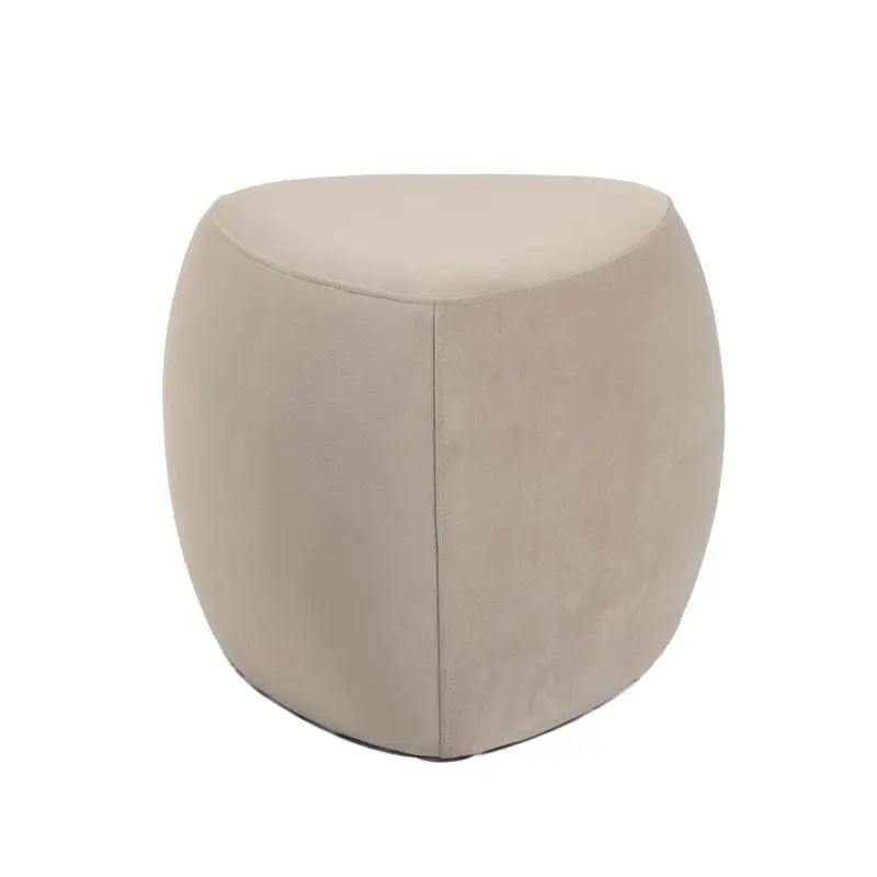 Pouf triangolare beige chiaro "Emma" 46X46H43