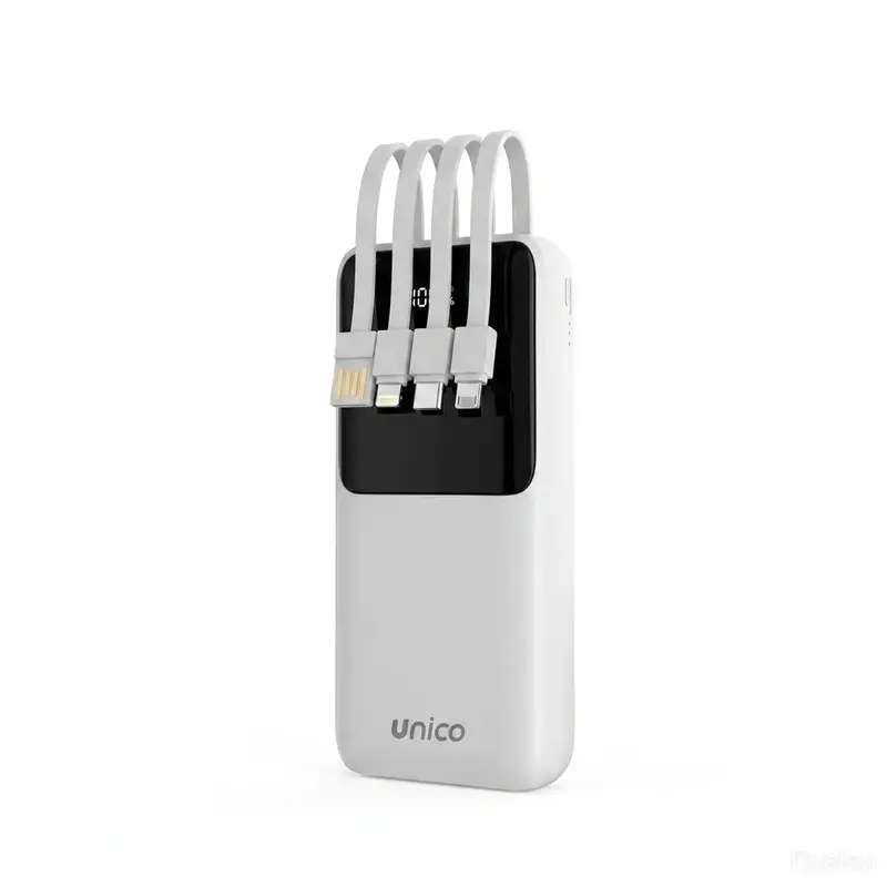 Power Bank 20000mAh con 4 Cavi Integrati e Display Digitale