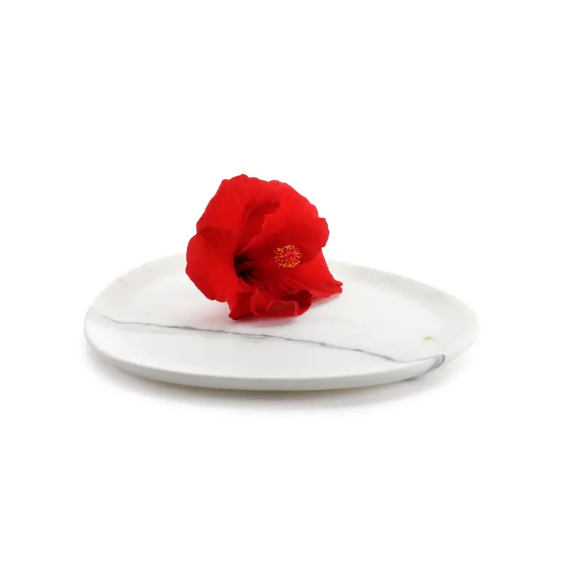 Presentation plate in Statuary marble