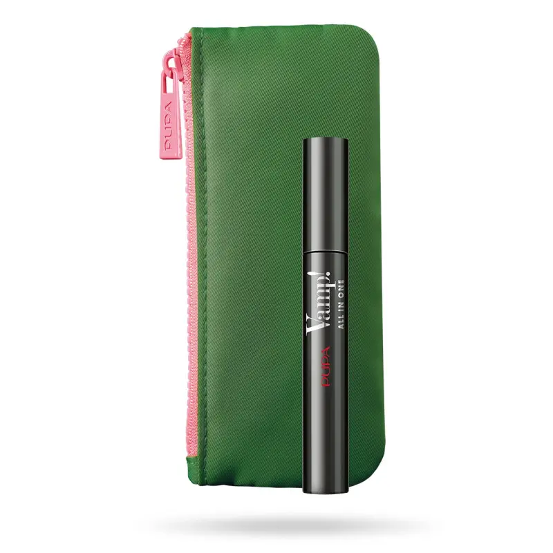 PUPAMAKE-UP KIT MASCARA VAMP ALL IN ONE + POCHETTE VERDE