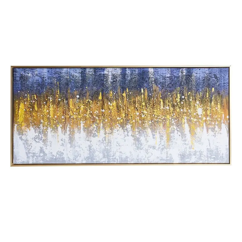 Quadro astratto su tela con cornice oro Quadro1