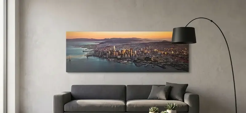 Quadro moderno skyline San Francisco panoramico - 120x40 cm