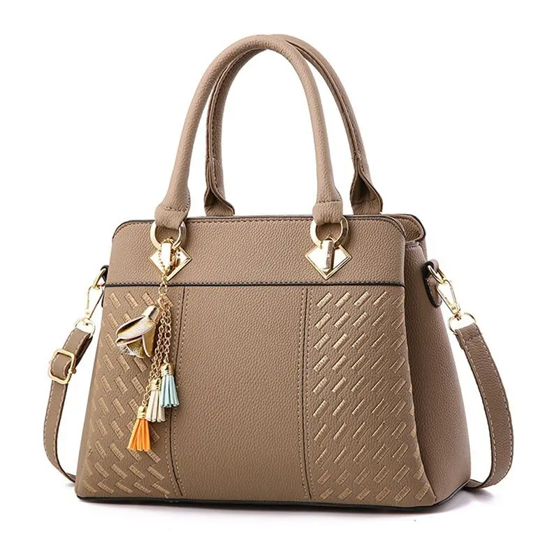 Quilted Taupe Handbag