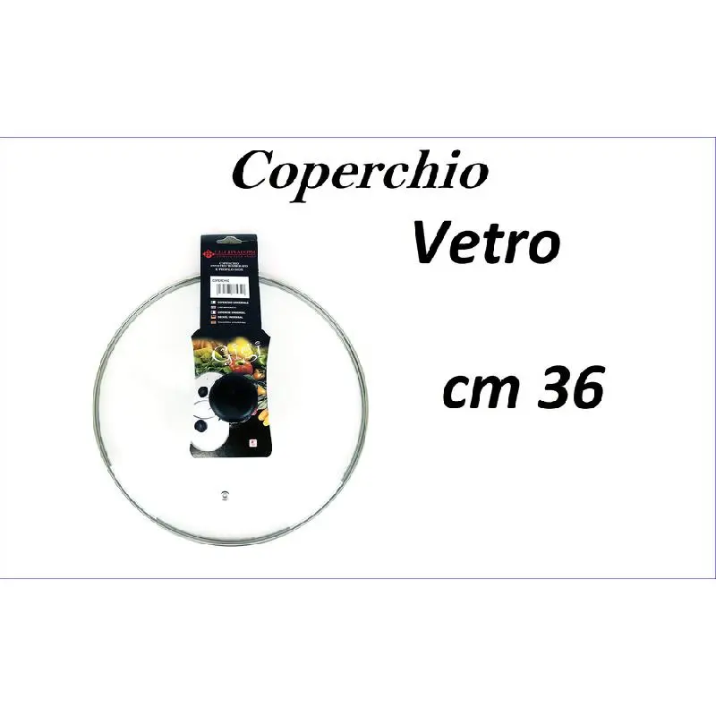 RIVADOSSI COPERCHIO VETRO TEMPERATO CM.36