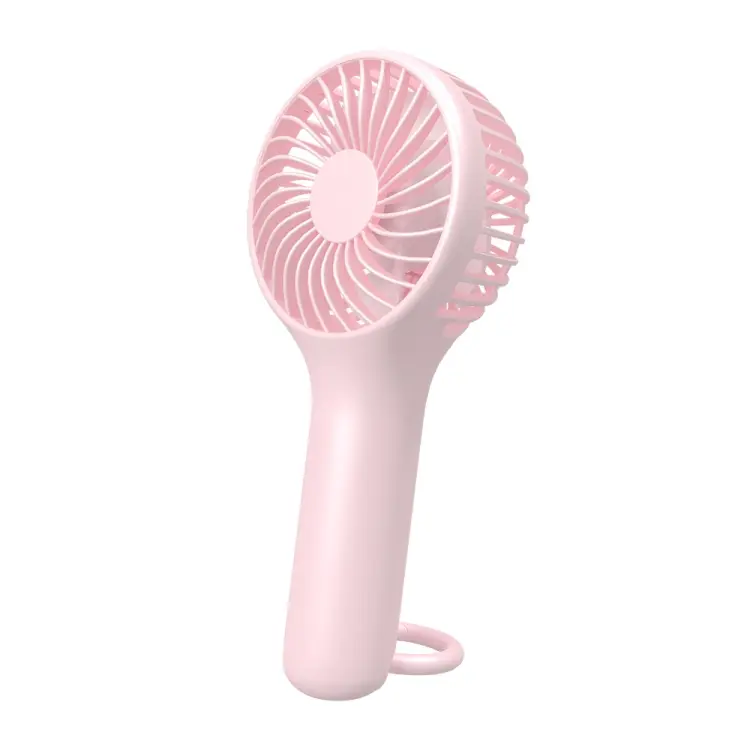 S13 Portable Summer Cooling Fan Hanging Buckle Mini 3 Wind Speed Handheld Fan(Pink)