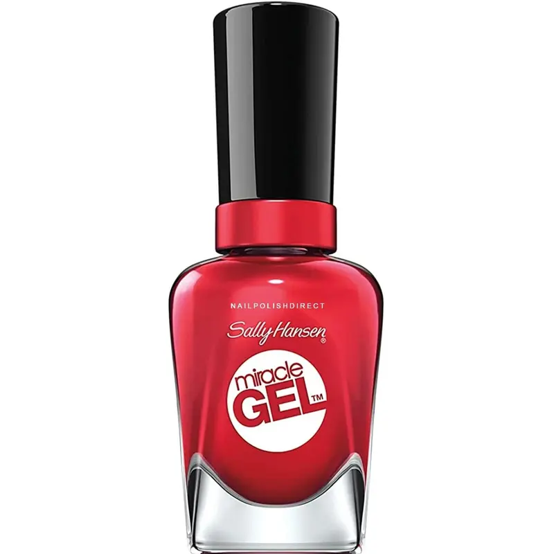 SALLY HANSEN SMALTO MIRACLE GEL 444 OFF WITH HER RED! STEP 1 COLOR