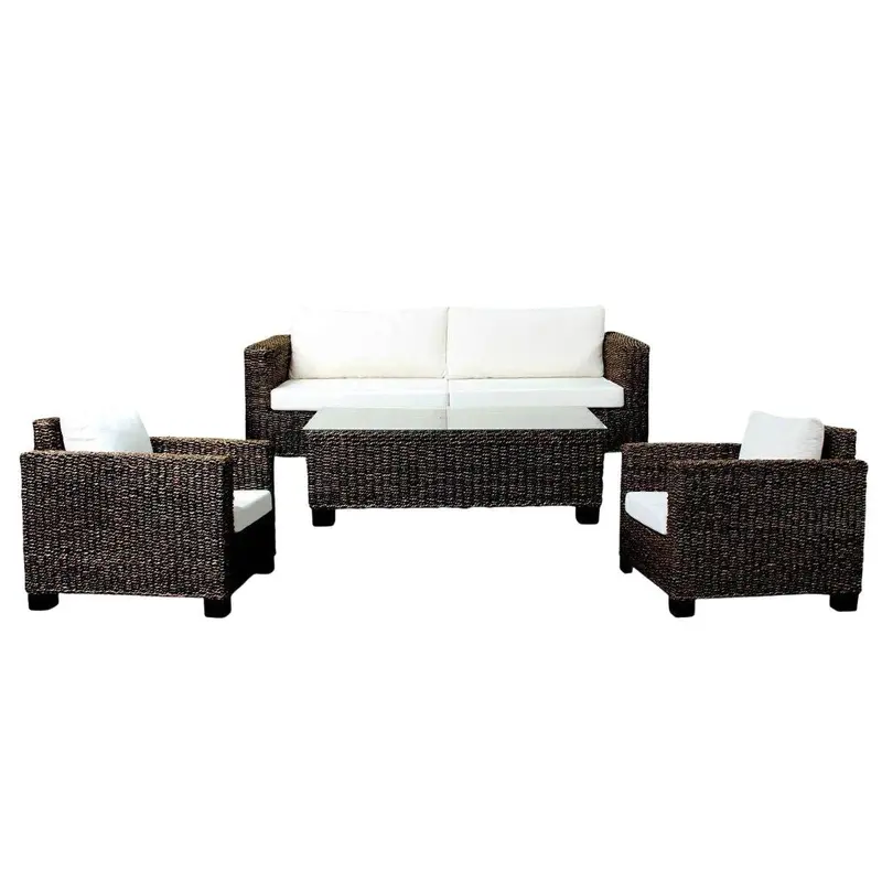 Salotto completo Paula in rattan nero