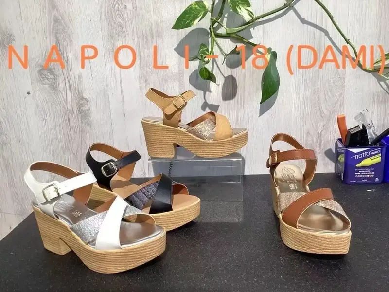 Sandali tacco con zeppe