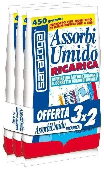 SARATOGA ASSORBIUMIDO 3X2 3X450G RICARICA INODORE