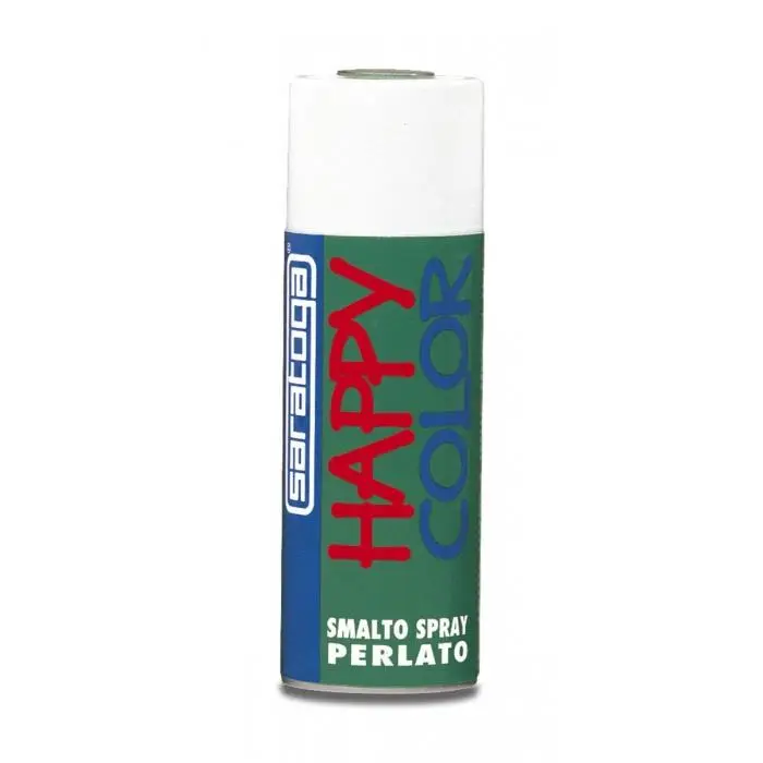 SARATOGA HAPPY COLOR SMALTO SPRAY PERLINATI SILVER LUNA 400 ML