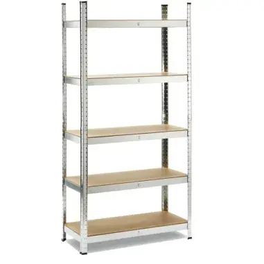 Scaffale 5 ripiani 180x40x90 cm metallo/MDF Garden Friend