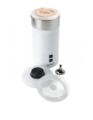 Scalda monta latte schiumotto automatico bianco in acciaio inox e plastica pc
