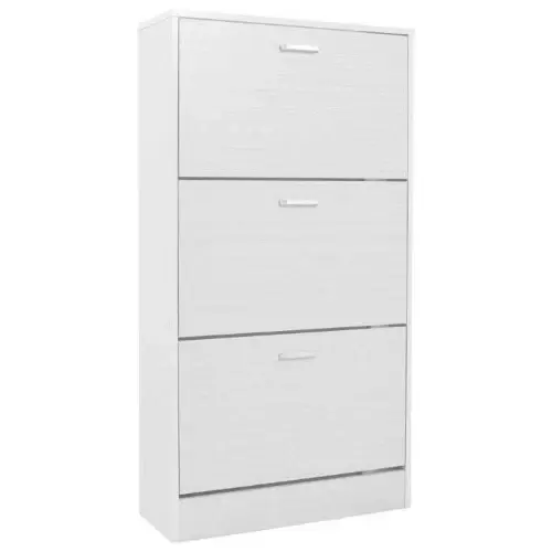 SCARPIERA 3 ANTE RIVESTITA IN MELAMINA BIANCO LEGNO