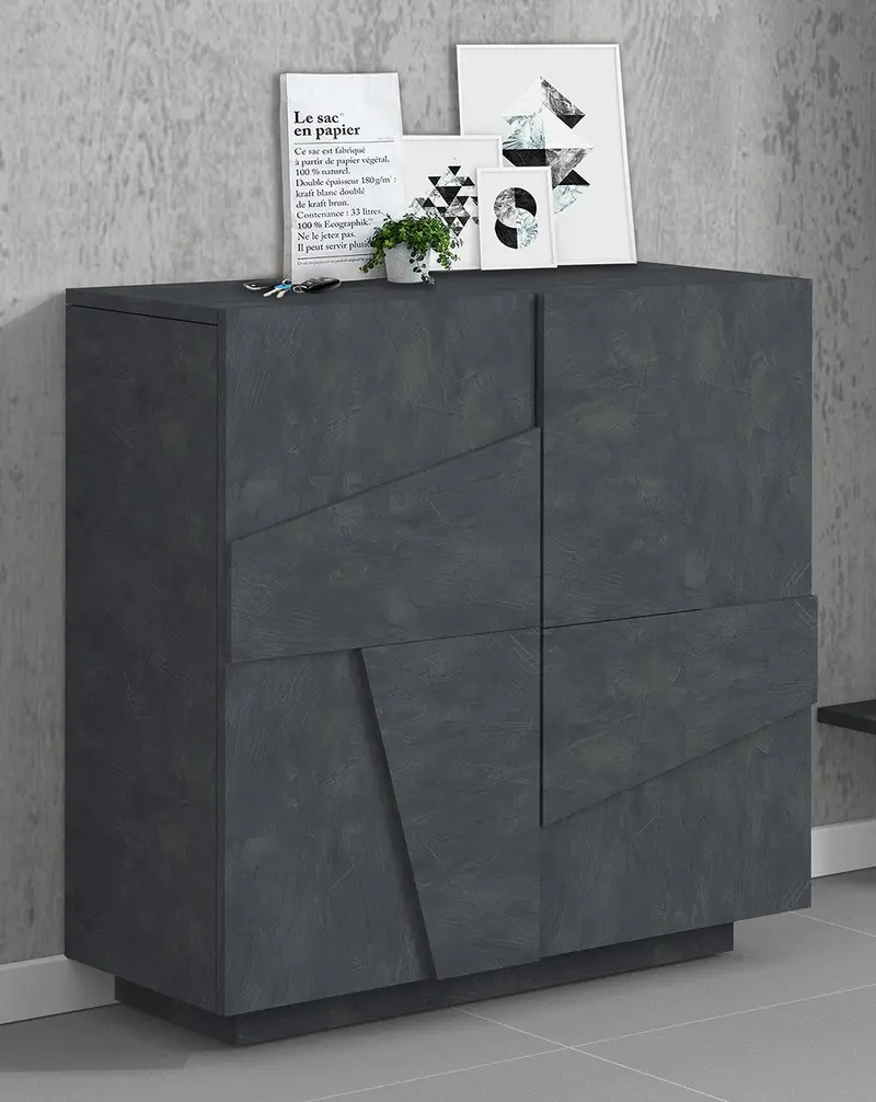 Scarpiera PING 2 ante battenti color ardesia