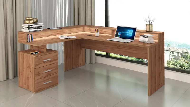 Scrivania angolare con sopralzo NEW SELINA | Web Furniture