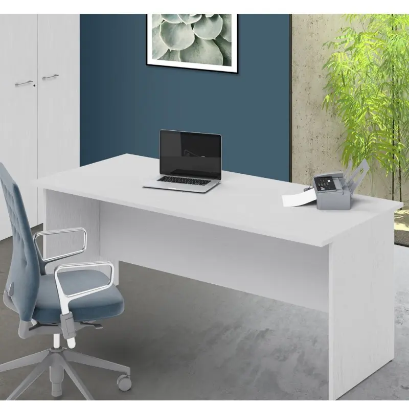 Scrivania Ibisco 180x80x74H cm bianco frassinato