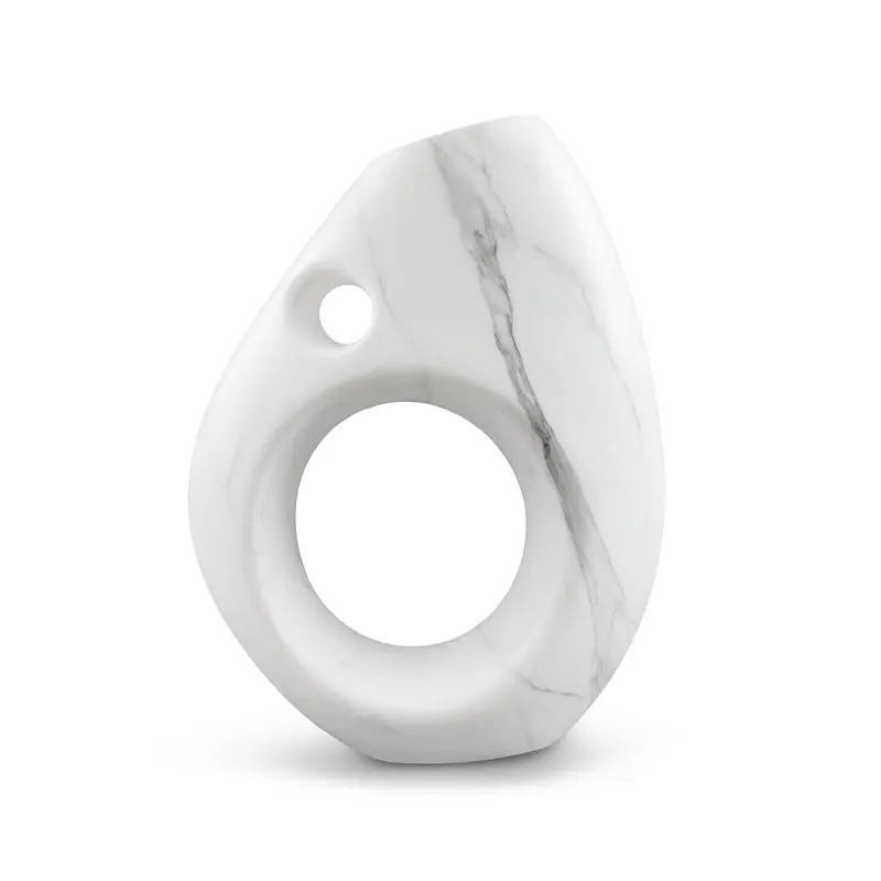Sculptural vase PV03 in Statuary marble