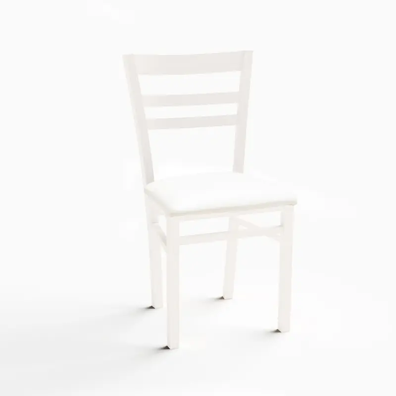 Sedia Cromica in legno bianco opaco set 2 pezzi