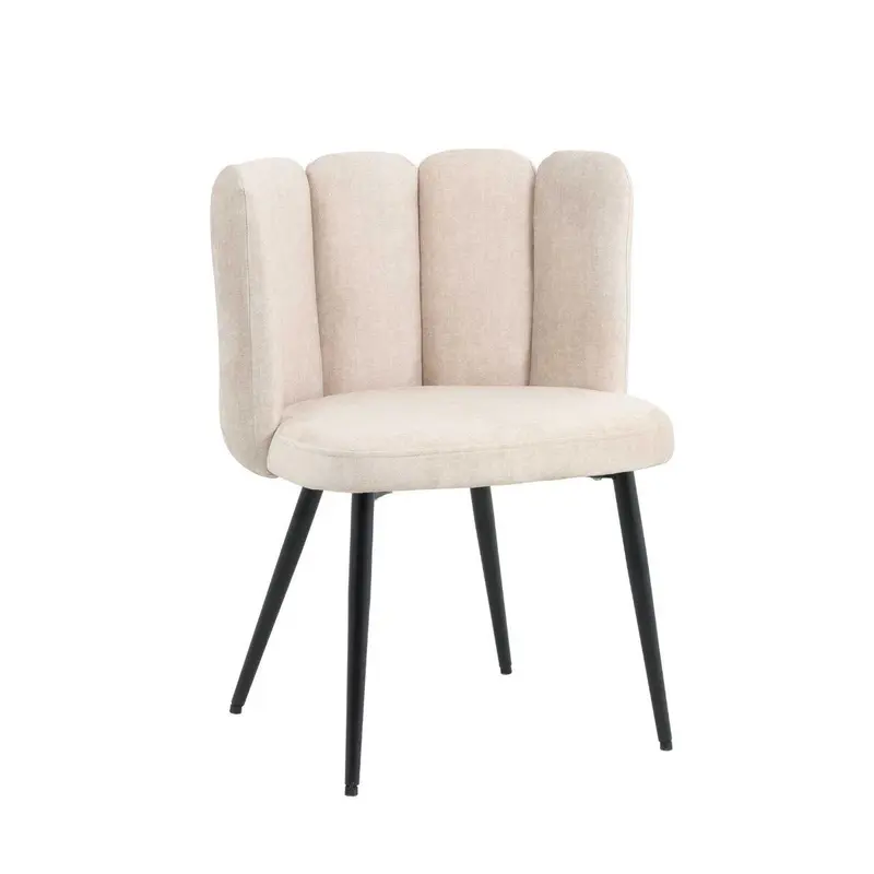 Sedia in velluto crema "Elsa" 60X53H45/75