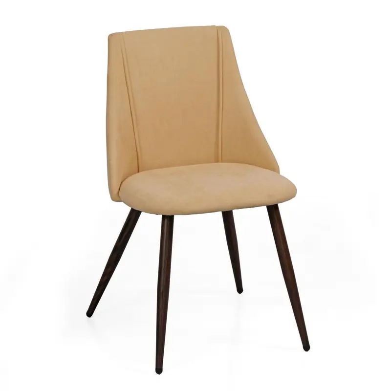 Sedia in velluto giallo "Tara" 52X49H43/83