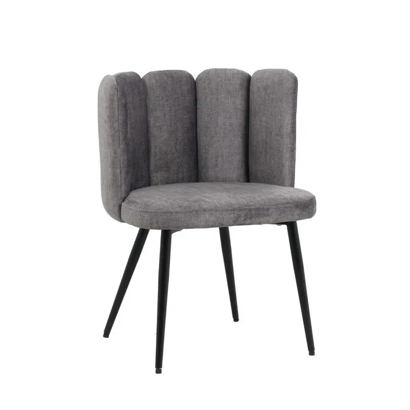 Sedia in velluto grigio "Elsa" 60X53H45/75