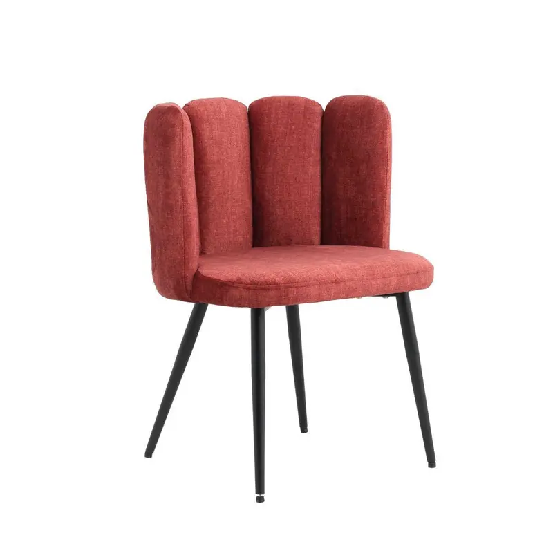 Sedia in velluto rosso "Elsa" 60X53H45/75