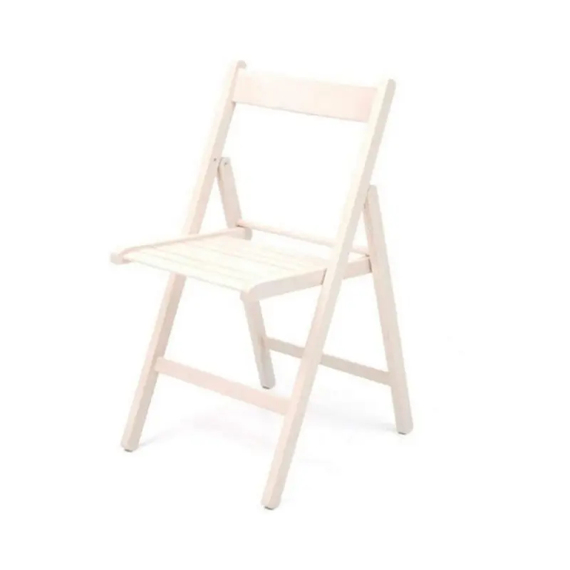 Sedia pieghevole Penelope in legno bianco set 4 pezzi