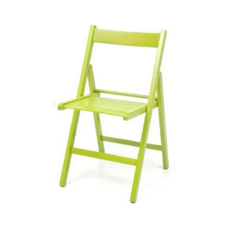 Sedia pieghevole Penelope in legno verde set 4 pezzi