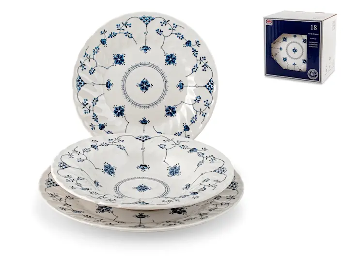 Servio piatti 18 pz Finlandia blue