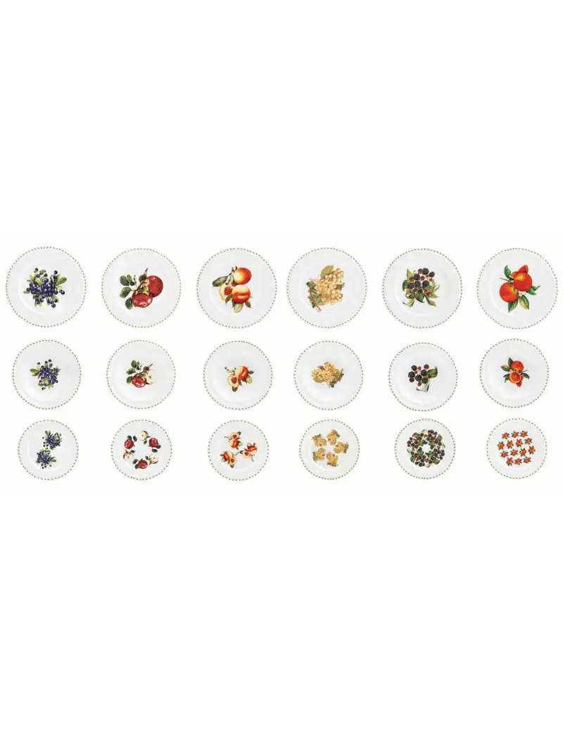 Servizio tavola 18 pz le primizie fresh fruits new bone china
