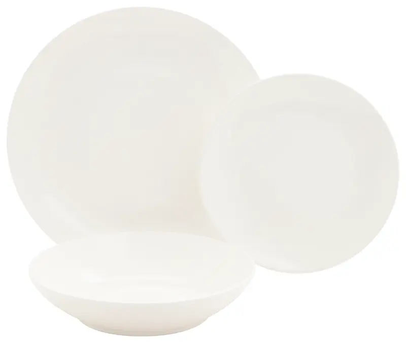 Set 18 piatti Coupe Ariel Bianco