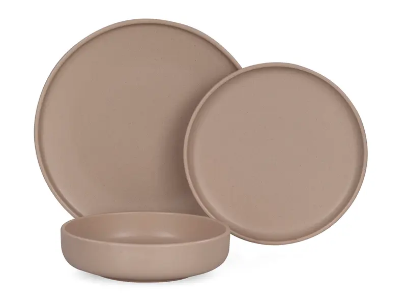 Set 18 piatti Skandik Pepper Sand