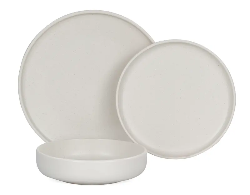 Set 18 piatti Skandik Pepper White
