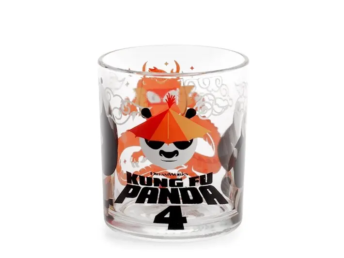 set 2 bicchieri in vetro Kung Fu Panda 25 clH&H