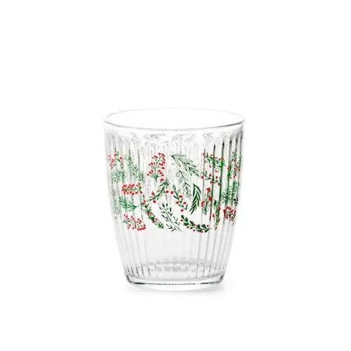 Set 3 bicchieri wildberry in vetro decorato cl 34H&H