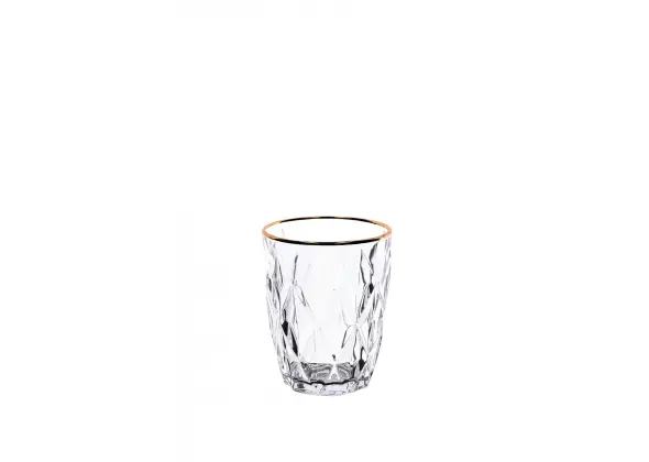 Set 6 bicchieri in vetro "Kreaty Gold"