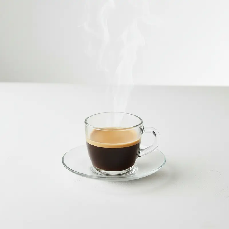 Set 6 Tazzine Caffè Brasil in Vetro 75 cc con Piattino