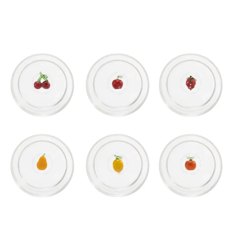 Set da n° 6 Bicchieri acqua tumbler TECA FRUTTA originali Zafferano