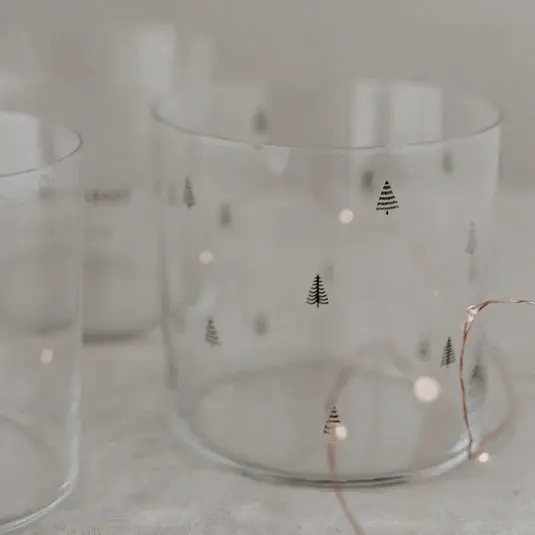 Set di 2 bicchieri in vetro abete
