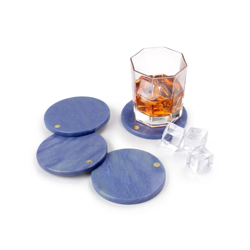Set of coasters in Azul Macaubas