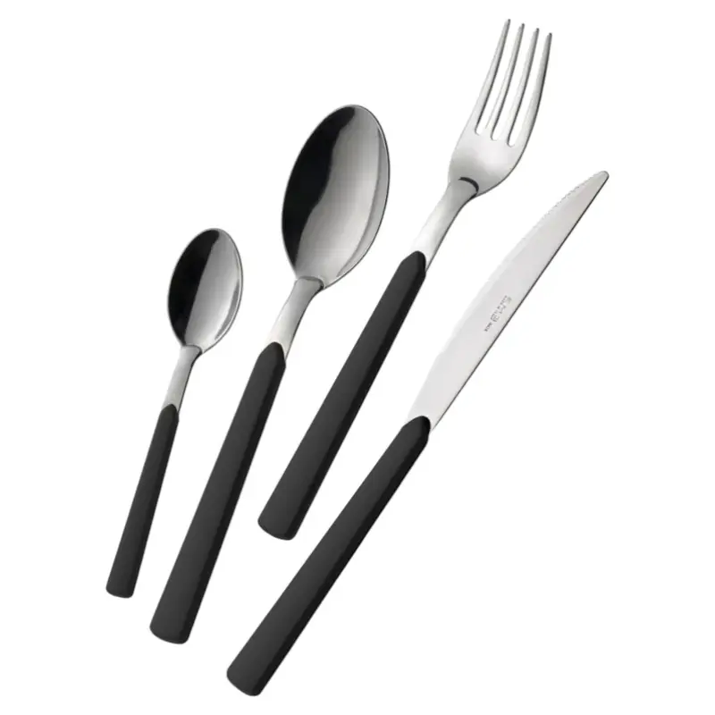 Set posate EME Fast - 24 pz - Nero