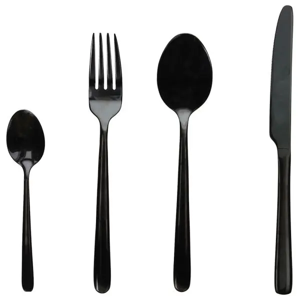 Set posate Tognana Uber - 24 pz - Nero