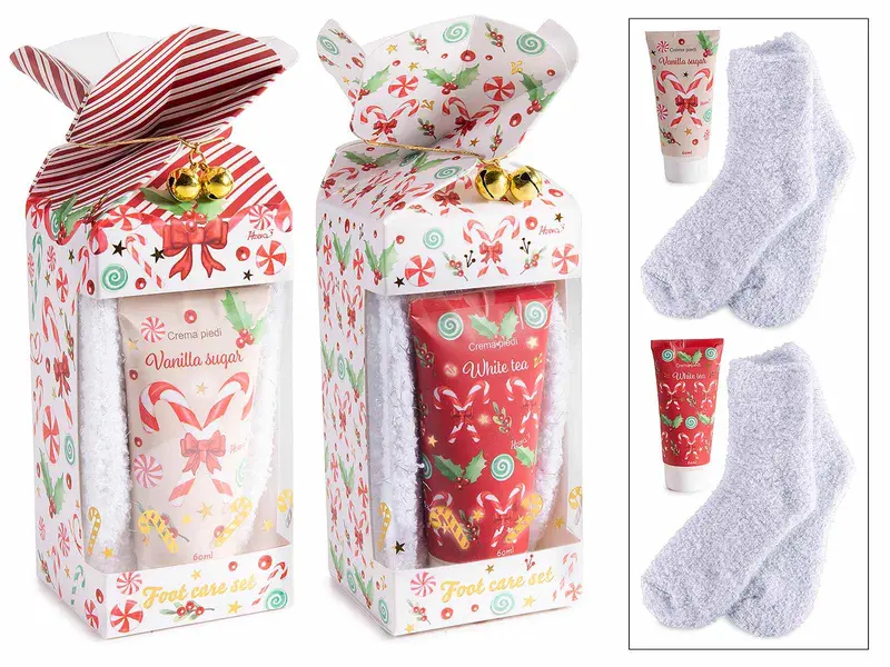Set regalo natalizio Crema piedi e Calzini