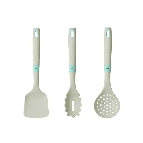 Set tre pezzi spatola servispaghetti e cucchiaio foratoH&H