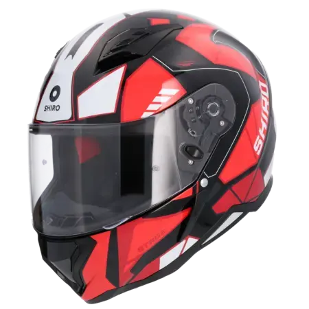Shiro - Casco integrale Hunter Stage nero rosso lucido M