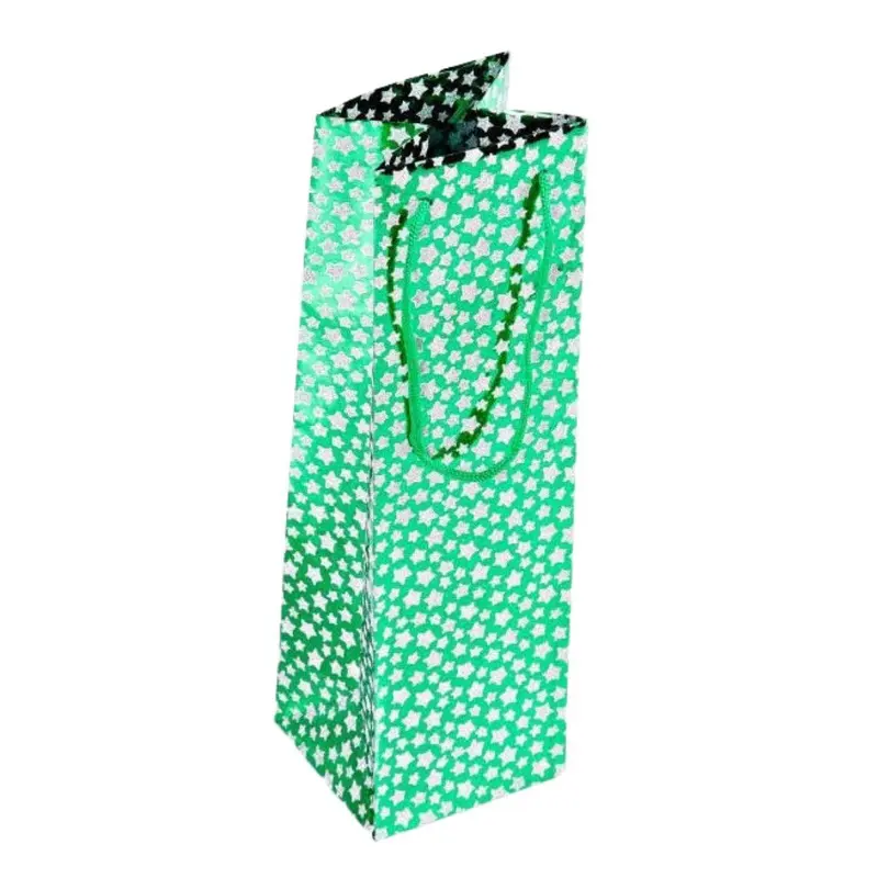 Shopper in carta verde 10x10H30 in confezione da 6
