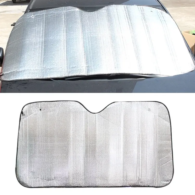 Silver Aluminum Foil Sun Shade Car Windshield Visor Cover Block Front Window Sunshade UV Protect, Size