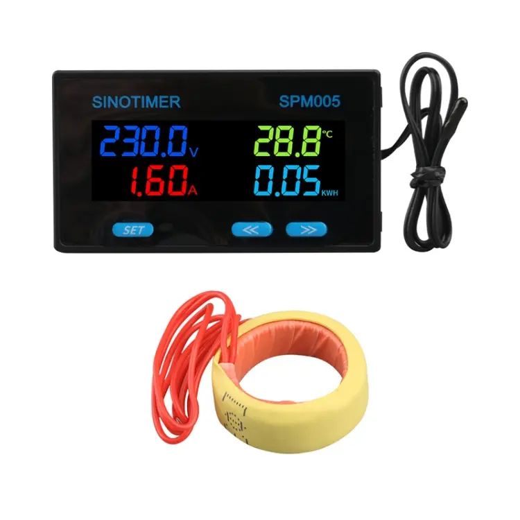 SINOTIMER SPM005 AC Digital Display Voltage Current Power Electricity Multifunctional Monitoring Meter, Specification