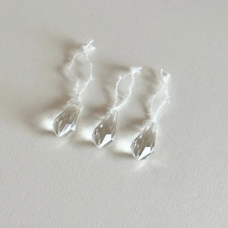 Small Glass Drop Christmas Ornaments | Set of 3